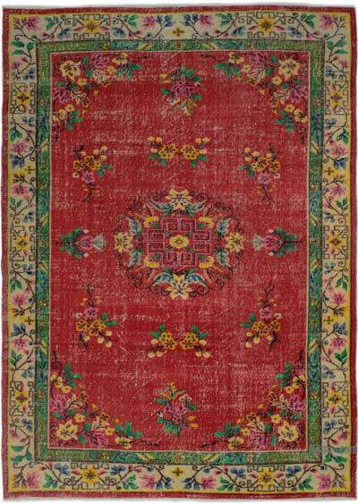 Vintage Turkish Hand-Knotted Rug - 6' 4" x 9'  (76" x 108")