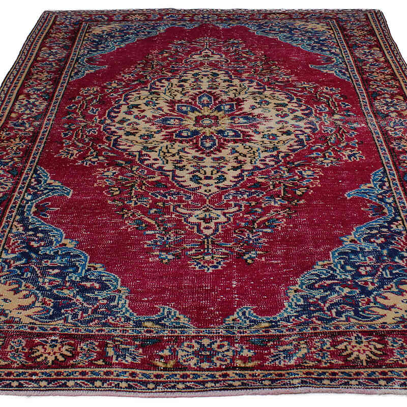 Vintage Turkish Hand-Knotted Rug - 5' 7" x 8' 7" (67" x 103") - K0083003