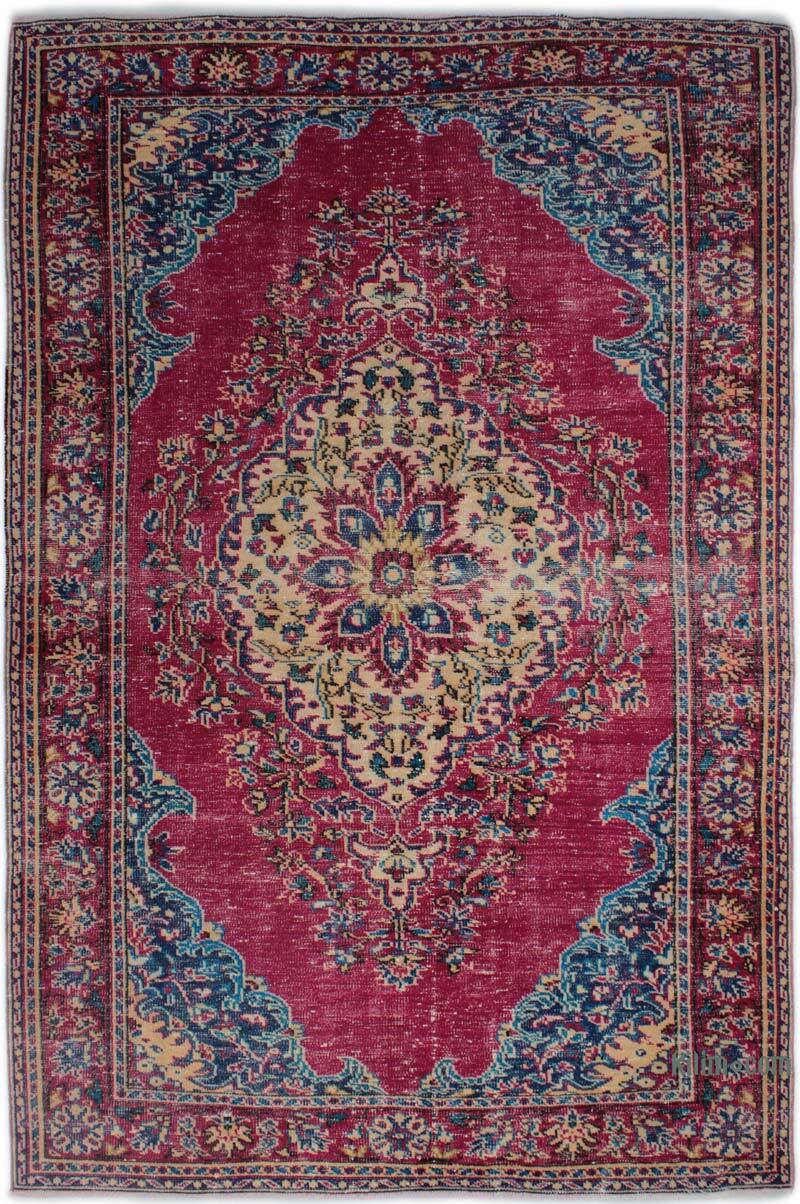 Vintage Turkish Hand-Knotted Rug - 5' 7" x 8' 7" (67" x 103") - K0083003