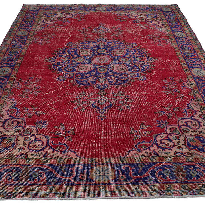 Alfombra Vintage Turca Anudada a Mano - 188 cm x 293 cm - K0083004