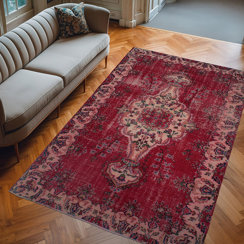 El Dokuma Vintage Halı - 171 cm x 275 cm - K0083006
