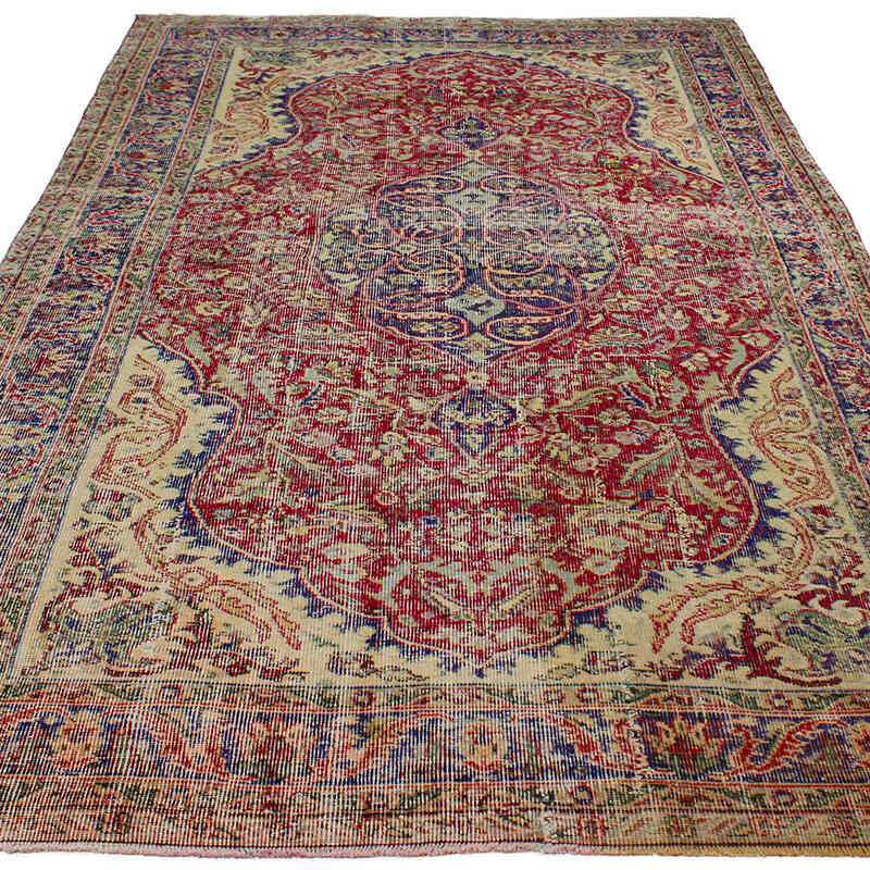Alfombra Vintage Turca Anudada a Mano - 174 cm x 274 cm - K0083009