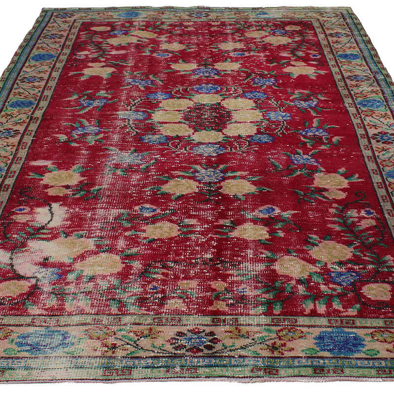 Alfombra Vintage Turca Anudada a Mano - 179 cm x 268 cm - K0083014
