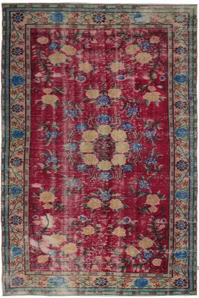 Vintage Turkish Hand-Knotted Rug - 5' 10" x 8' 10" (70" x 106")