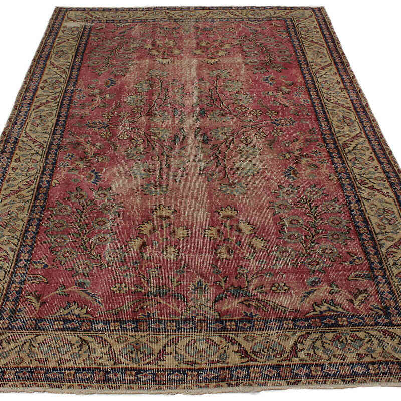 Alfombra Vintage Turca Anudada a Mano - 149 cm x 255 cm - K0083015