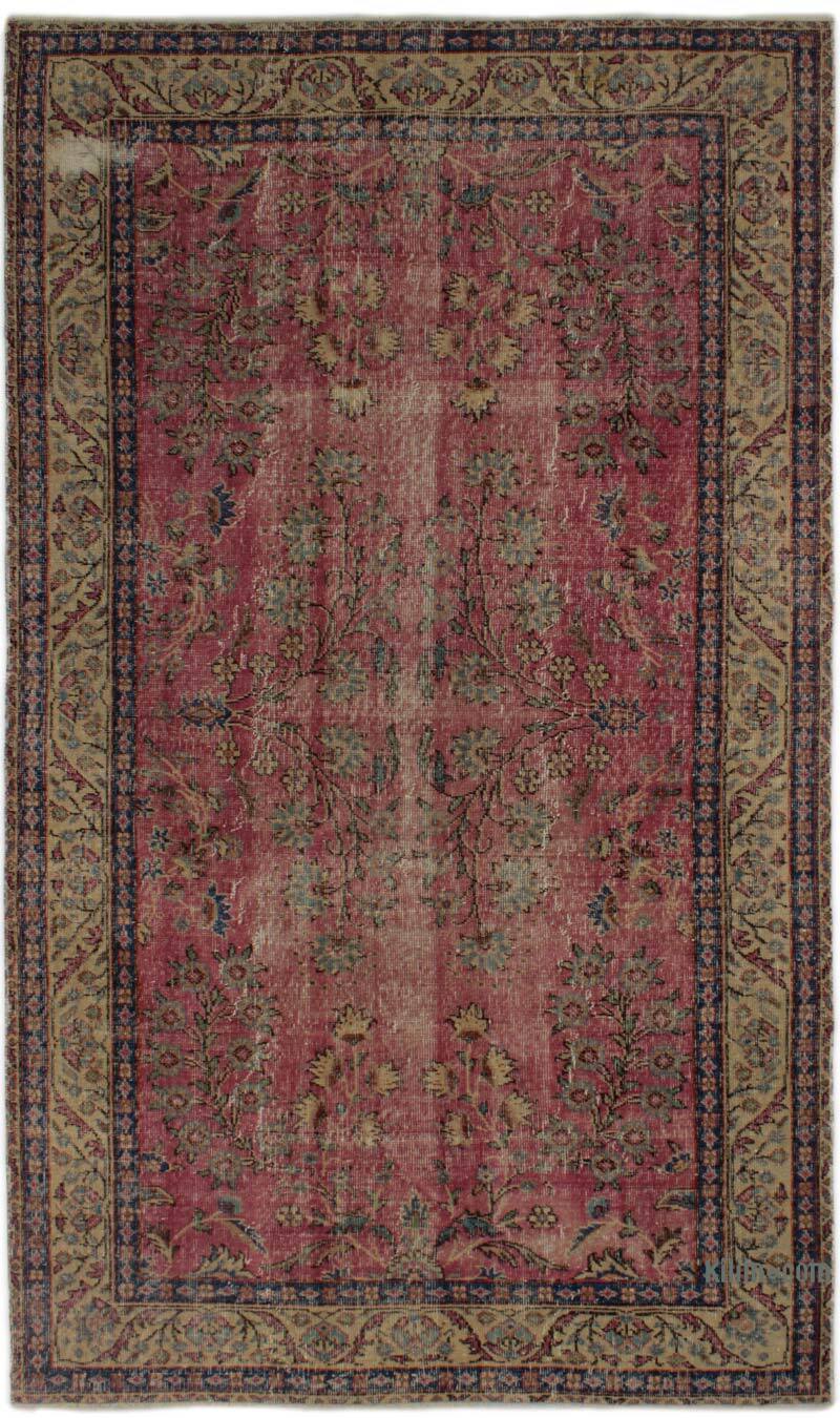 Alfombra Vintage Turca Anudada a Mano - 149 cm x 255 cm - K0083015
