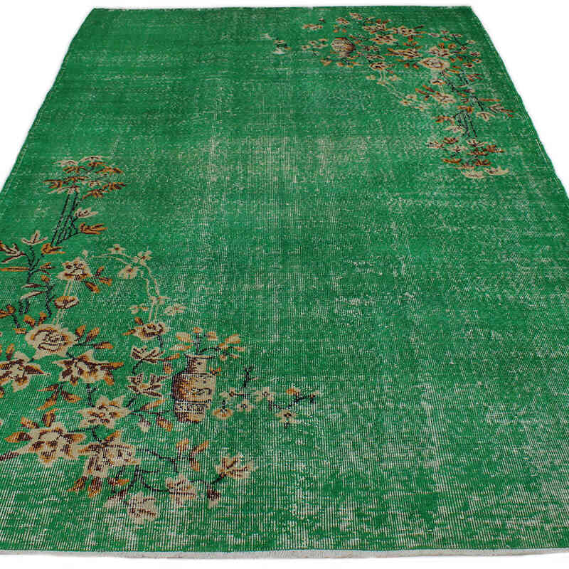 Alfombra Vintage Turca Anudada a Mano - 164 cm x 262 cm - K0083016