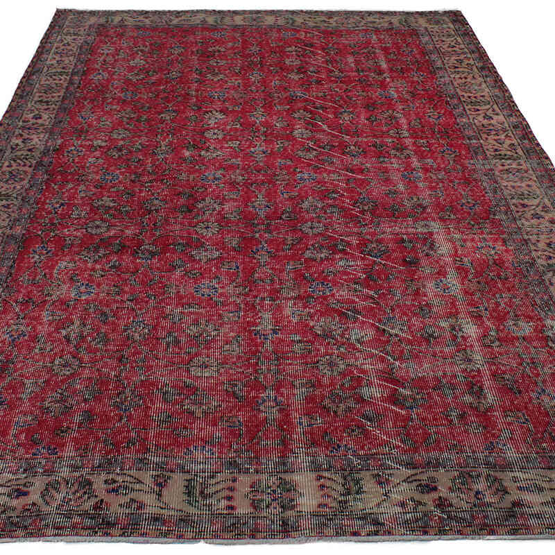 Vintage Turkish Hand-Knotted Rug - 5' 7" x 9'  (67" x 108") - K0083019