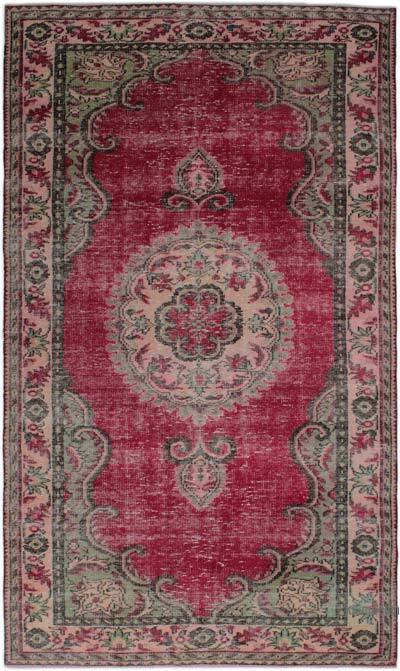 Vintage Turkish Hand-Knotted Rug - 5' 1" x 8' 10" (61" x 106")