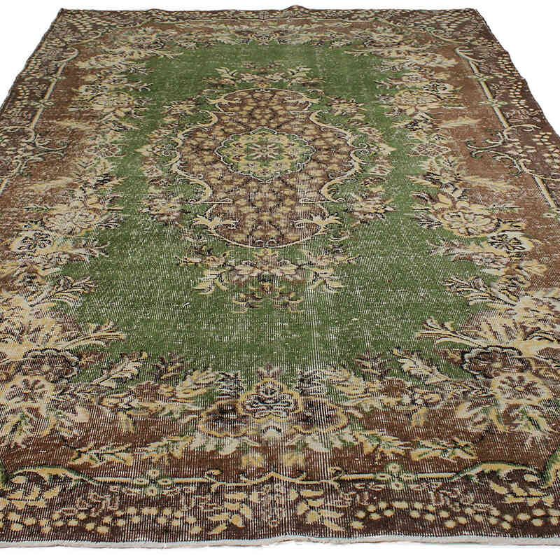 Vintage Turkish Hand-Knotted Rug - 6' 5" x 10'  (77" x 120") - K0083029