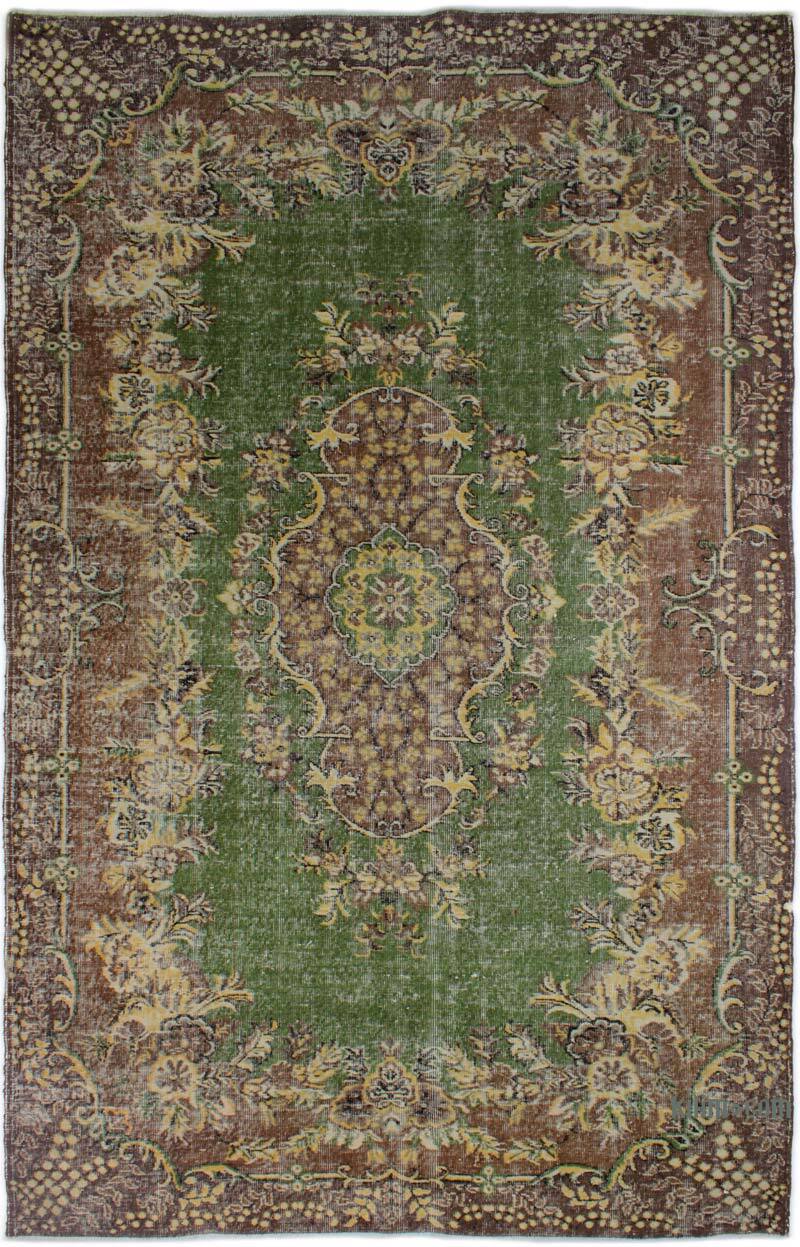 Vintage Turkish Hand-Knotted Rug - 6' 5" x 10'  (77" x 120") - K0083029