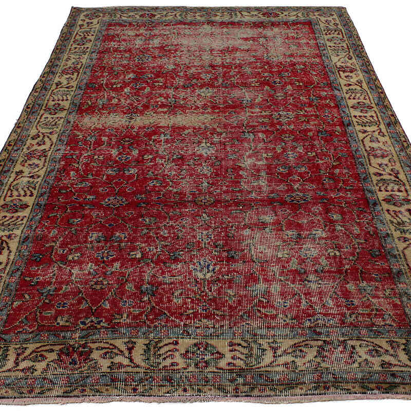 El Dokuma Vintage Halı - 153 cm x 262 cm - K0083031