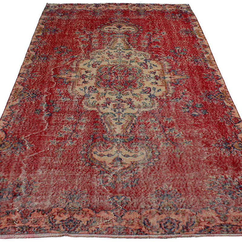 Vintage Turkish Hand-Knotted Rug - 4' 7" x 9'  (55" x 108") - K0083032