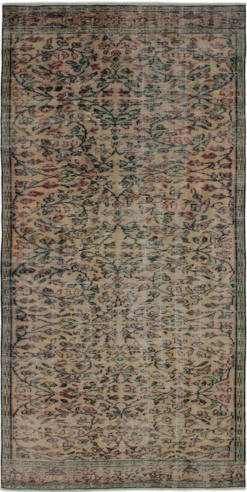 Alfombra Vintage Turca Anudada a Mano - 127 cm x 262 cm - K0083035