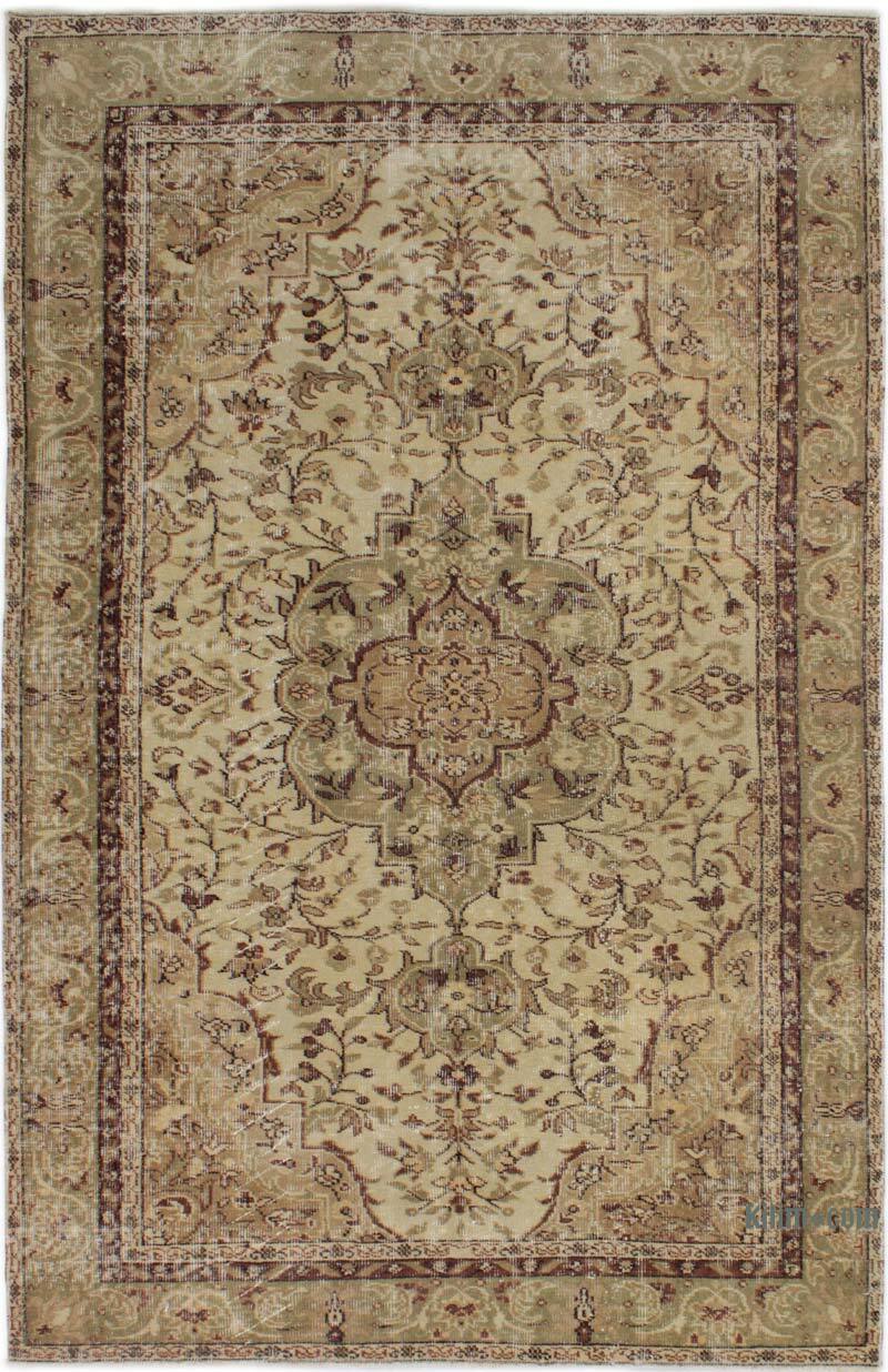 Alfombra Vintage Turca Anudada a Mano - 153 cm x 237 cm - K0083036