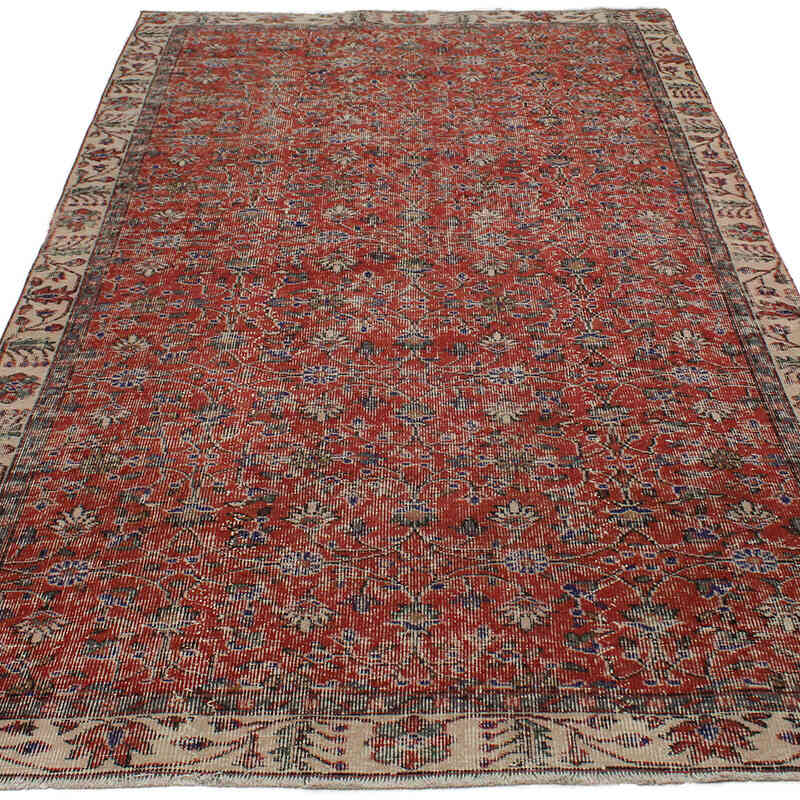 El Dokuma Vintage Halı - 150 cm x 262 cm - K0083037