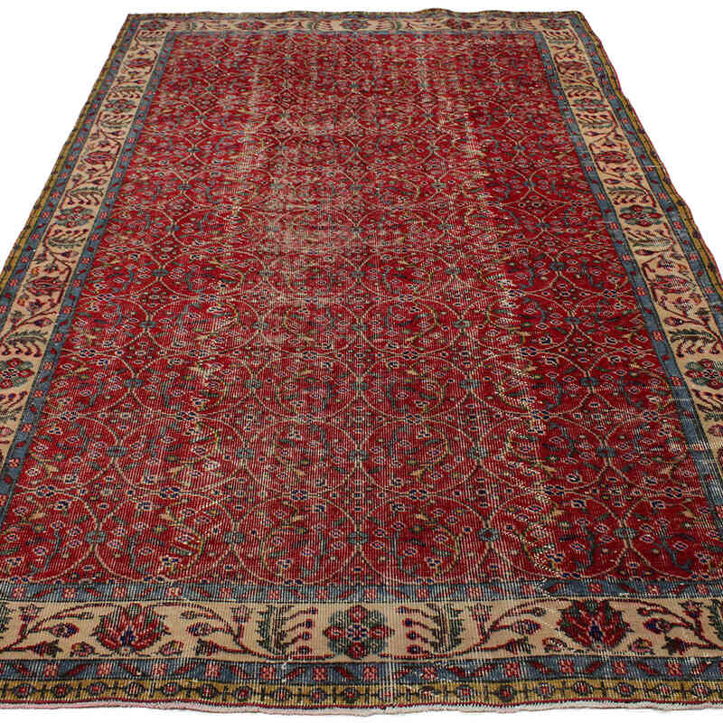 Vintage Turkish Hand-Knotted Rug - 5' 7" x 9' 5" (67" x 113") - K0083039