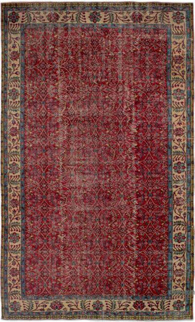 Vintage Turkish Hand-Knotted Rug - 5' 7" x 9' 5" (67" x 113")