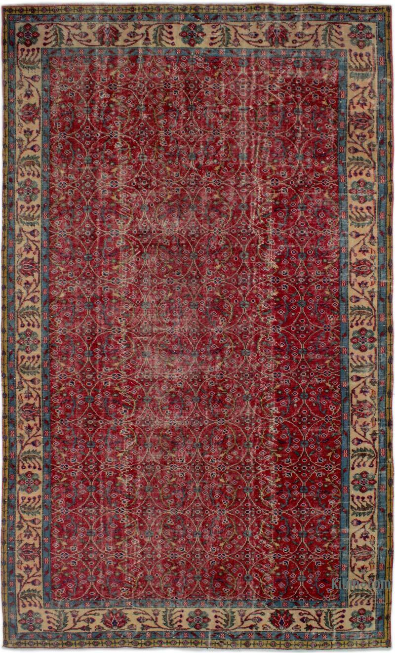 Vintage Turkish Hand-Knotted Rug - 5' 7" x 9' 5" (67" x 113") - K0083039