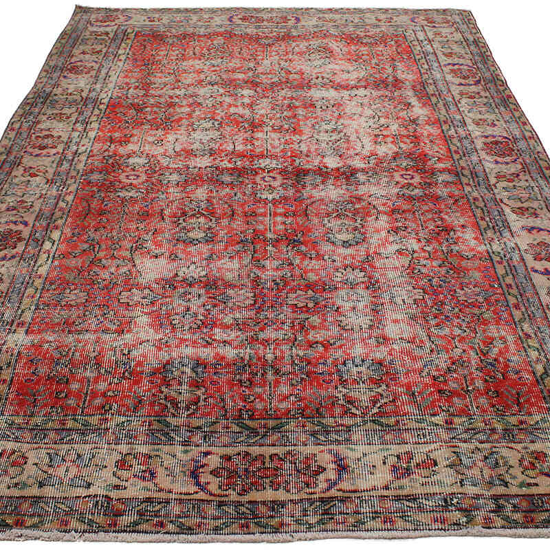 El Dokuma Vintage Halı - 187 cm x 300 cm - K0083042