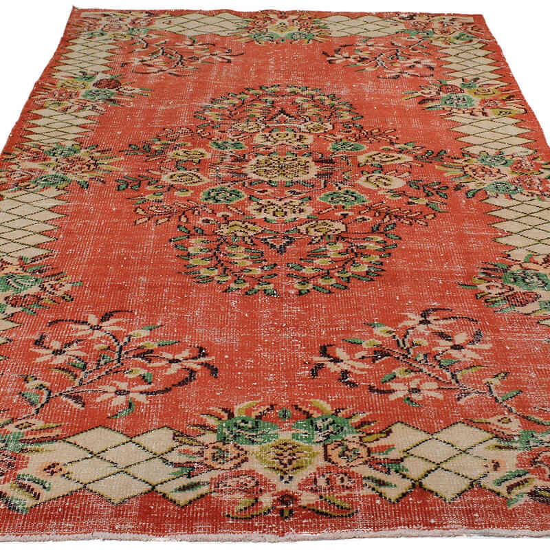 El Dokuma Vintage Halı - 175 cm x 268 cm - K0083044