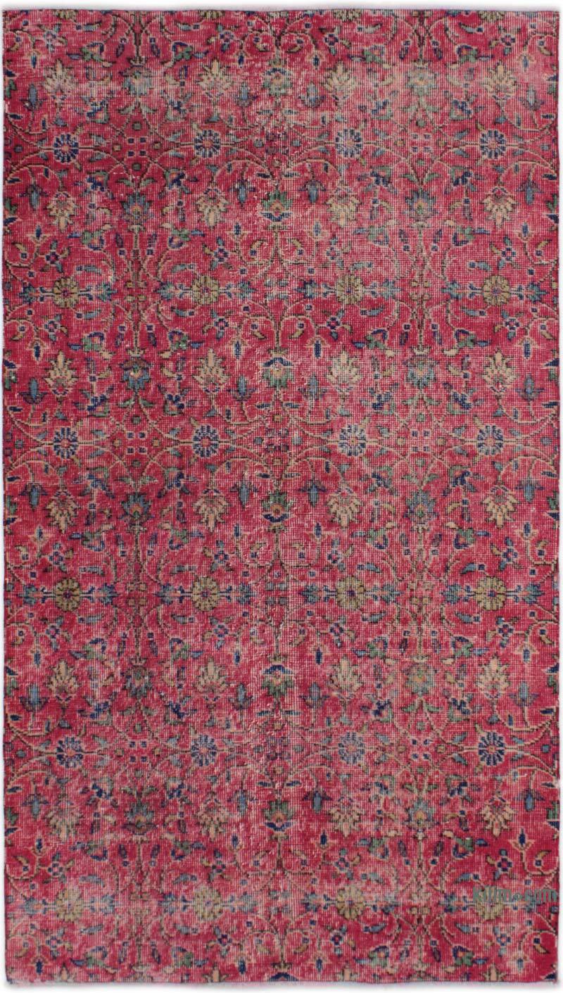 Alfombra Vintage Turca Anudada a Mano - 112 cm x 198 cm - K0083047