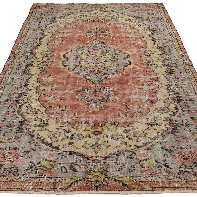 Alfombra Vintage Turca Anudada a Mano - 157 cm x 267 cm - K0083048