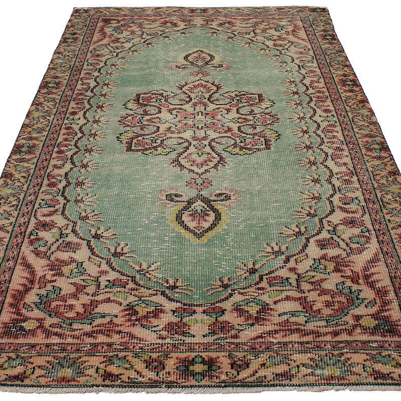 Vintage Turkish Hand-Knotted Rug - 4' 8" x 8' 5" (56" x 101") - K0083049