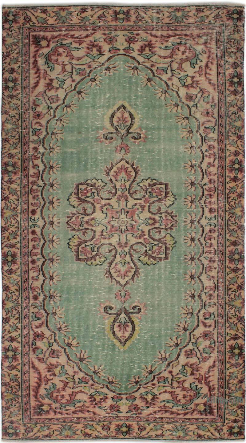 Vintage Turkish Hand-Knotted Rug - 4' 8" x 8' 5" (56" x 101") - K0083049