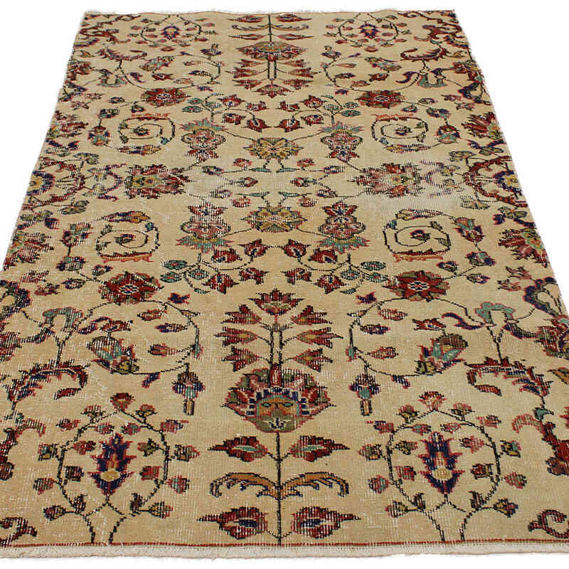 El Dokuma Vintage Halı - 107 cm x 178 cm - K0083053