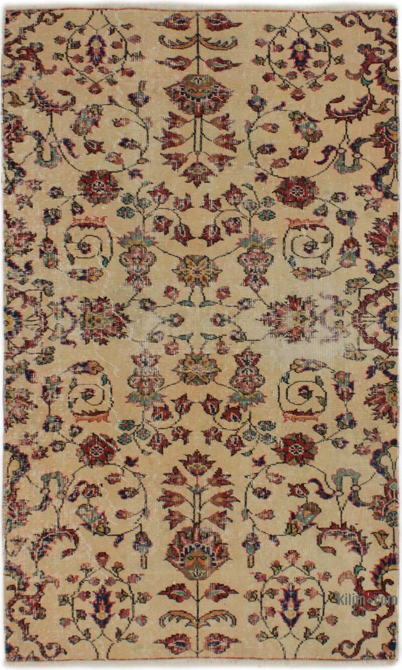 El Dokuma Vintage Halı - 107 cm x 178 cm - K0083053