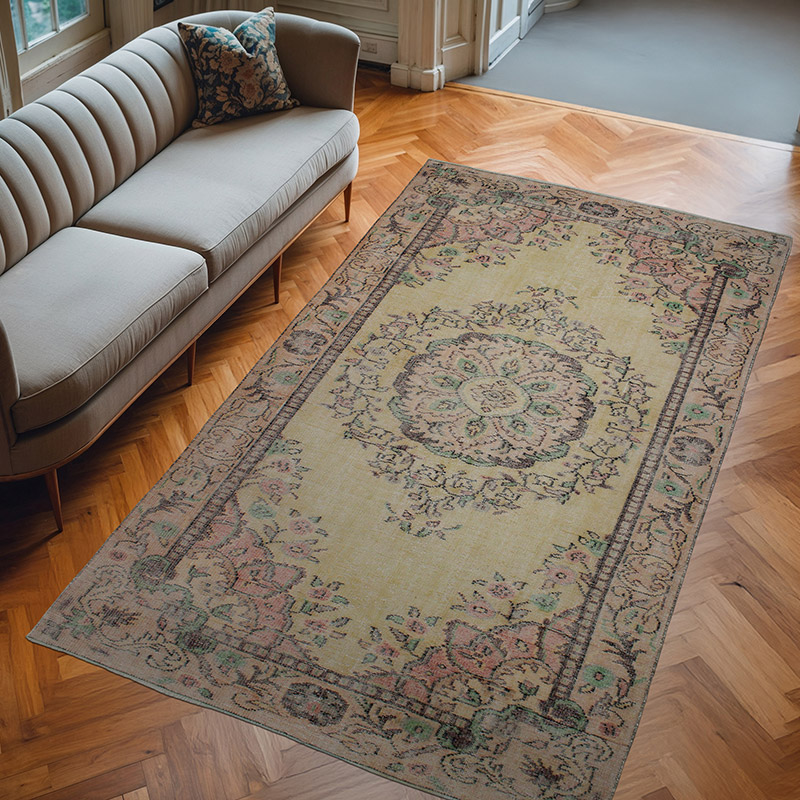 El Dokuma Vintage Halı - 163 cm x 284 cm - K0083055