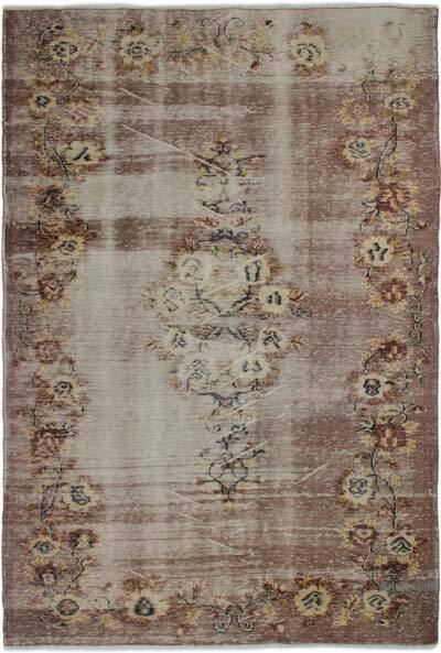 Vintage Turkish Hand-Knotted Rug - 6' 4" x 9' 5" (76" x 113")