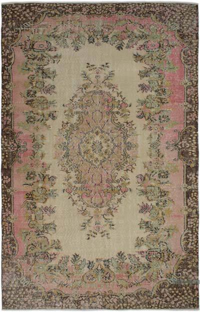 Vintage Turkish Hand-Knotted Rug - 5' 11" x 9' 5" (71" x 113")