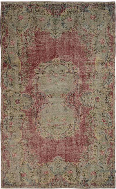 Vintage Turkish Hand-Knotted Rug - 5' 8" x 9' 5" (68" x 113")
