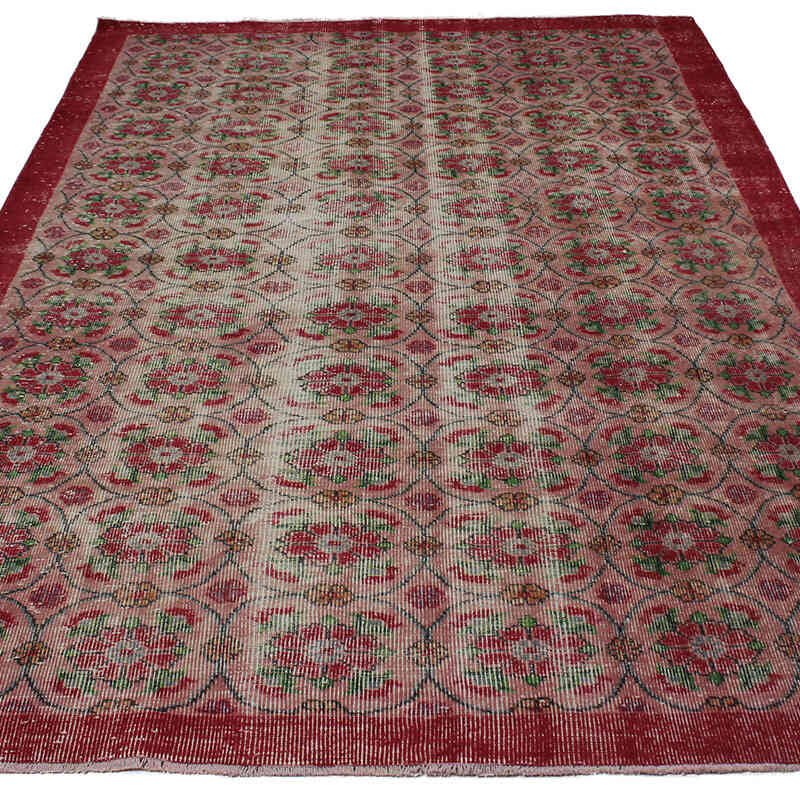 Alfombra Vintage Turca Anudada a Mano - 178 cm x 274 cm - K0083078
