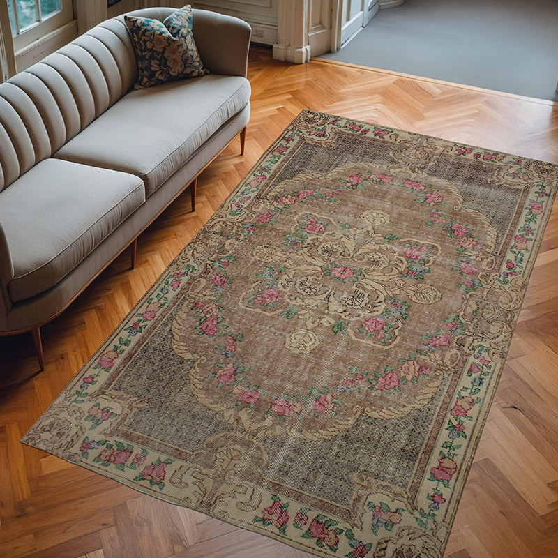 El Dokuma Vintage Halı - 160 cm x 274 cm - K0083080