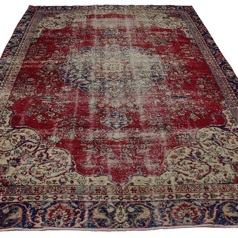 Alfombra Vintage Turca Anudada a Mano - 178 cm x 290 cm - K0083084