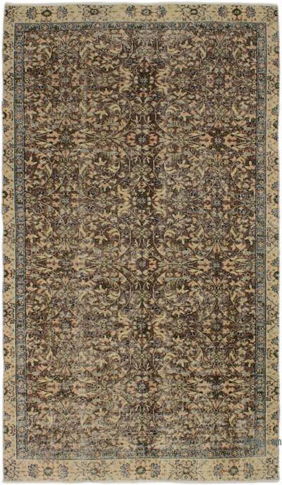Vintage Turkish Hand-Knotted Rug - 4' 8" x 8' 2" (56" x 98")