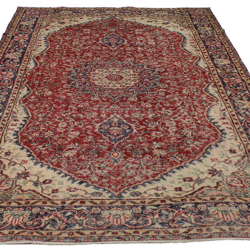 El Dokuma Vintage Halı - 186 cm x 288 cm - K0083091
