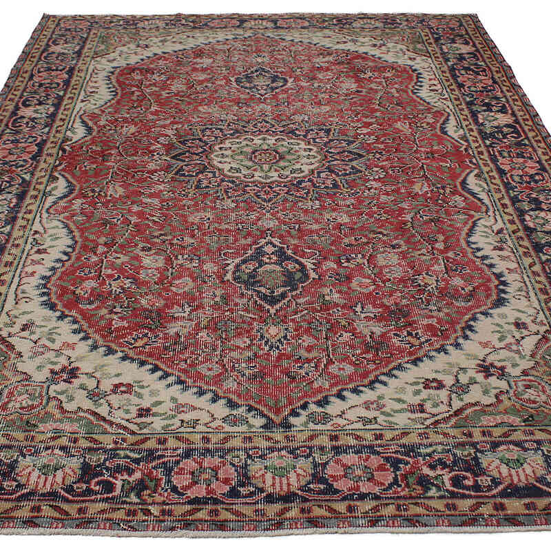 Alfombra Vintage Turca Anudada a Mano - 186 cm x 286 cm - K0083093