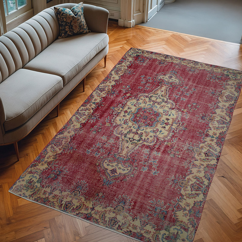 Vintage Turkish Hand-Knotted Rug - 5' 9" x 9' 3" (69" x 111") - K0083100