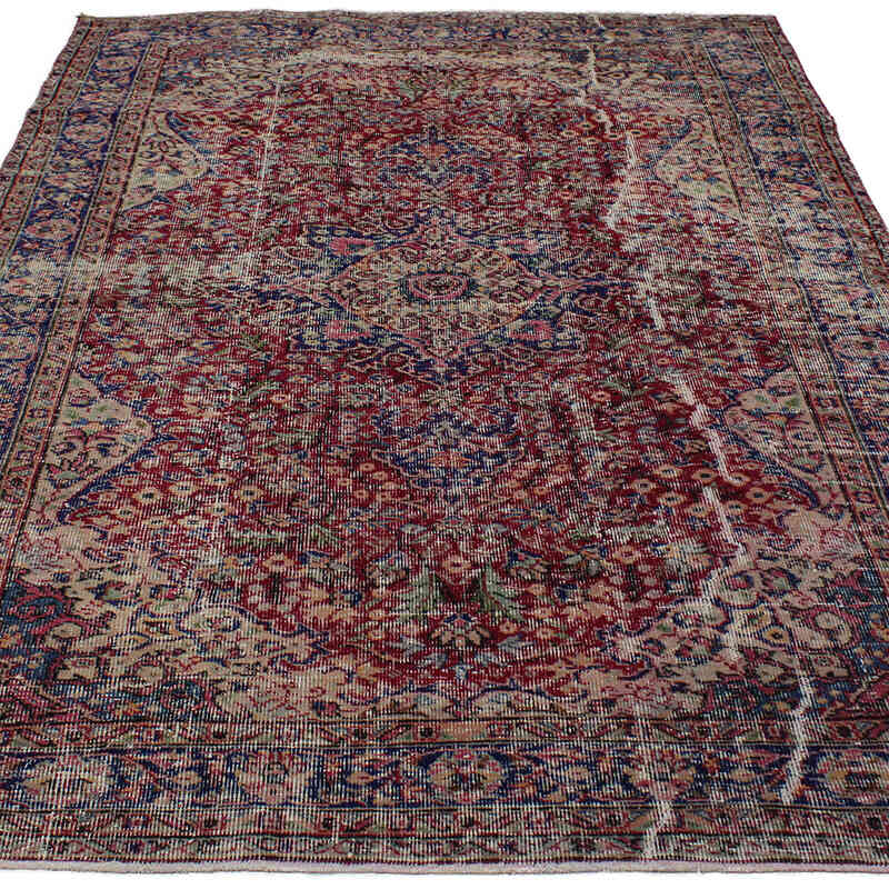 Alfombra Vintage Turca Anudada a Mano - 159 cm x 247 cm - K0083103