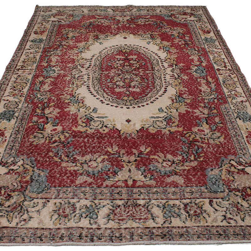 Vintage Turkish Hand-Knotted Rug - 5' 6" x 9' 6" (66" x 114") - K0083110
