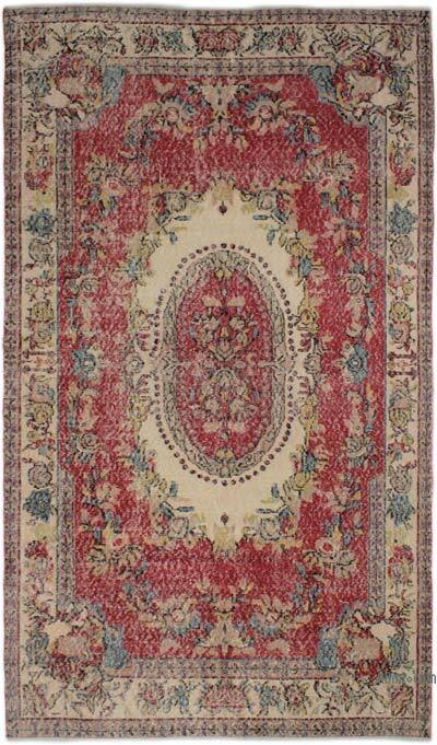 Vintage Turkish Hand-Knotted Rug - 5' 6" x 9' 6" (66" x 114")