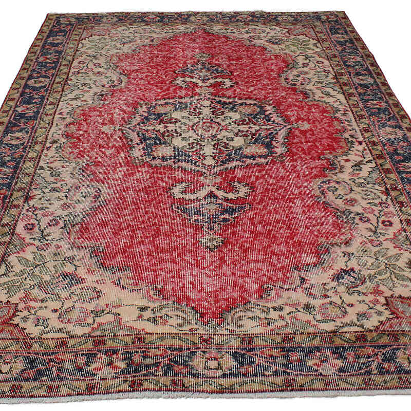 Vintage Turkish Hand-Knotted Rug - 5' 7" x 8' 10" (67" x 106") - K0083123