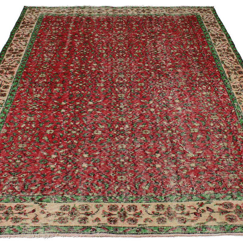 Vintage Turkish Hand-Knotted Rug - 5' 3" x 8' 2" (63" x 98") - K0083126