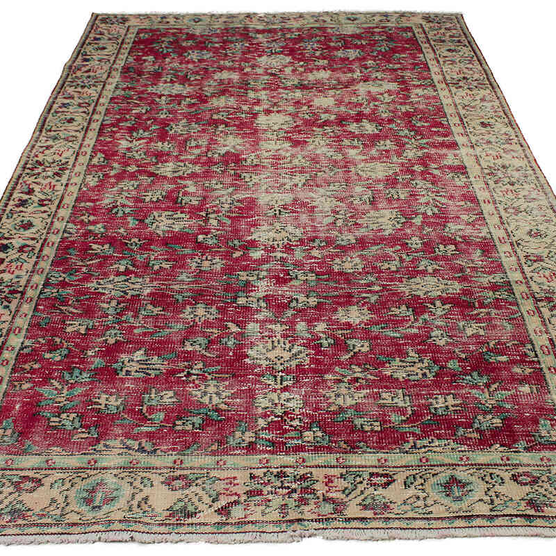 Vintage Turkish Hand-Knotted Rug - 5' 7" x 9' 1" (67" x 109") - K0083131