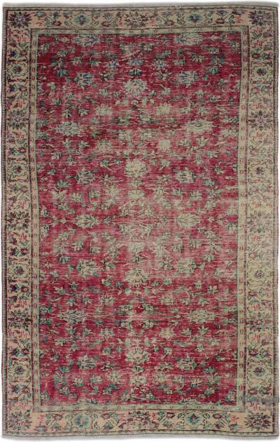 Vintage Turkish Hand-Knotted Rug - 5' 7" x 9' 1" (67" x 109")
