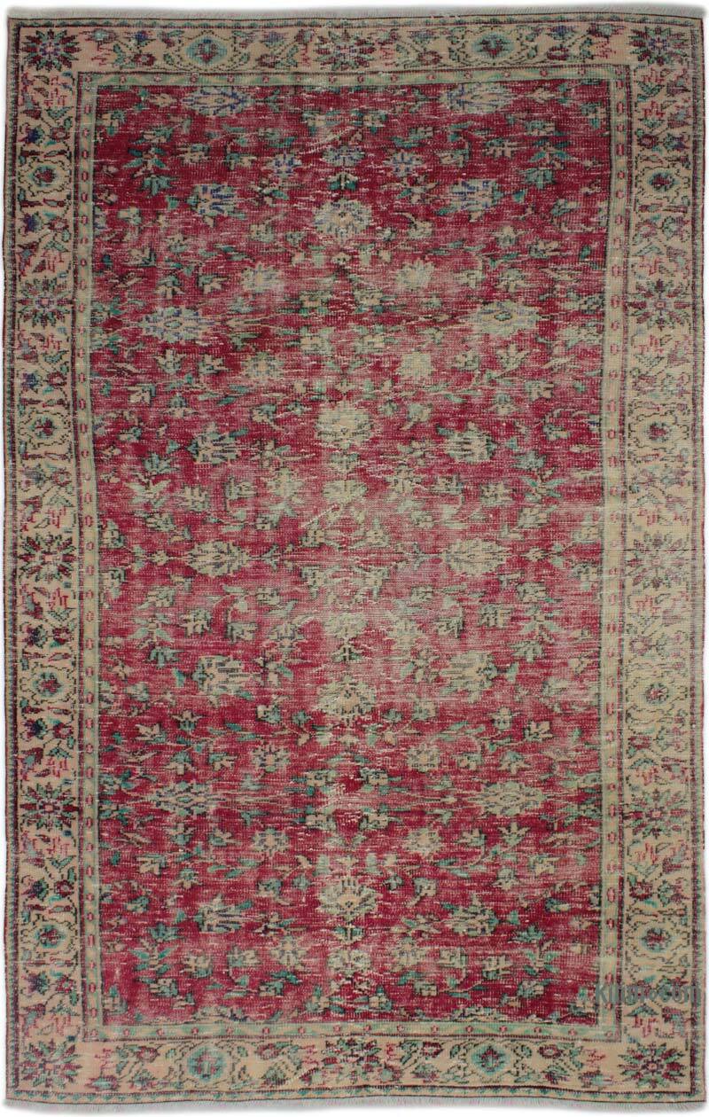 Vintage Turkish Hand-Knotted Rug - 5' 7" x 9' 1" (67" x 109") - K0083131